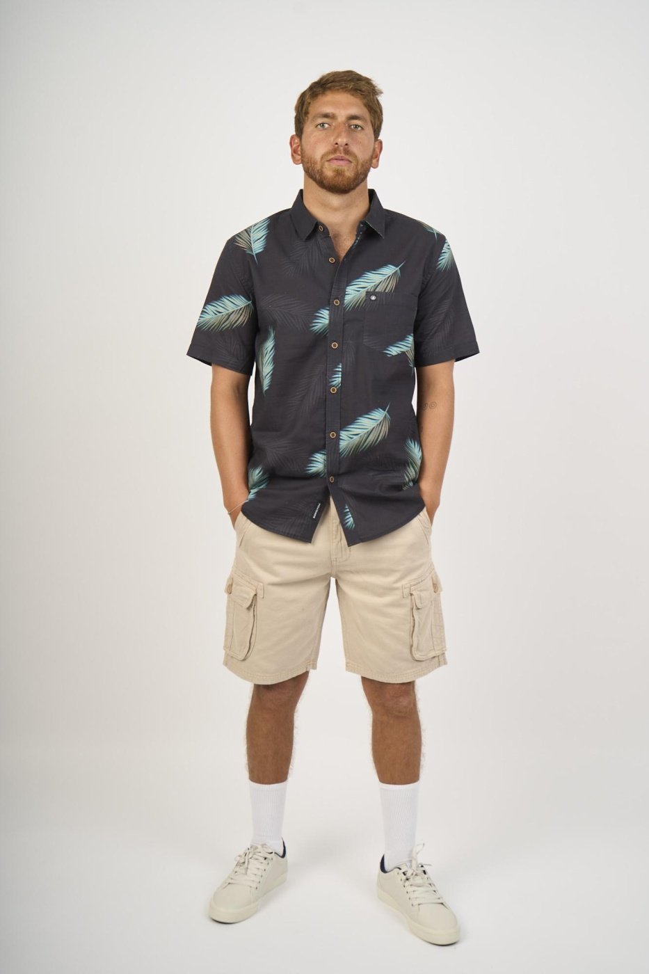 CAMISA MANGA CORTA ALGODÓN HOMBRE DUNKELVOLK TROPICAL - 5