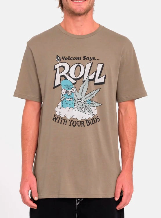 POLO MANGA CORTA ALGODÓN ORGÁNICO HOMBRE VOLCOM CAFÉ BUDZ SST - 1