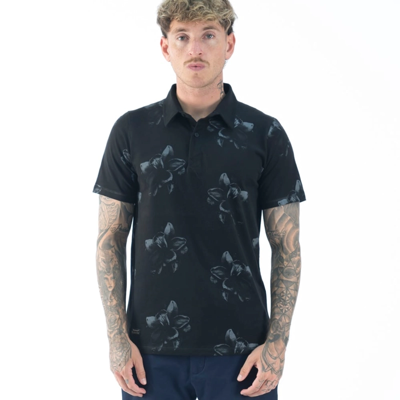 POLO MANGA CORTA ALGODÓN HOMBRE BLACKOUT GARDEN - 1