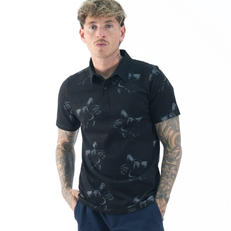 POLO MANGA CORTA ALGODÓN HOMBRE BLACKOUT GARDEN - 2