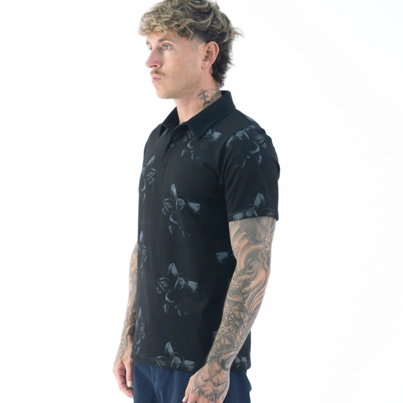 POLO MANGA CORTA ALGODÓN HOMBRE BLACKOUT GARDEN - 3