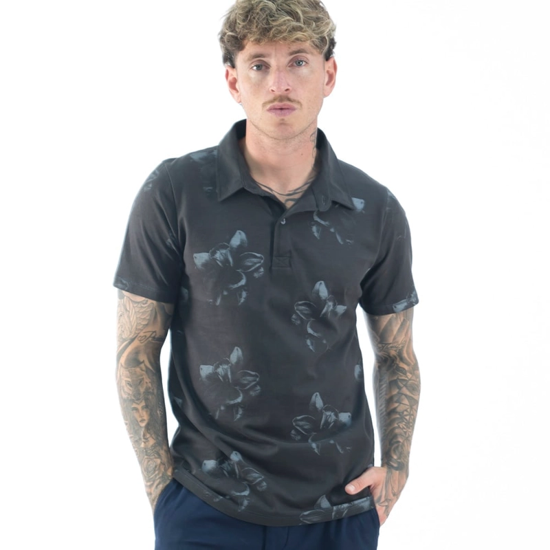 POLO MANGA CORTA ALGODÓN HOMBRE BLACKOUT GARDEN - 1