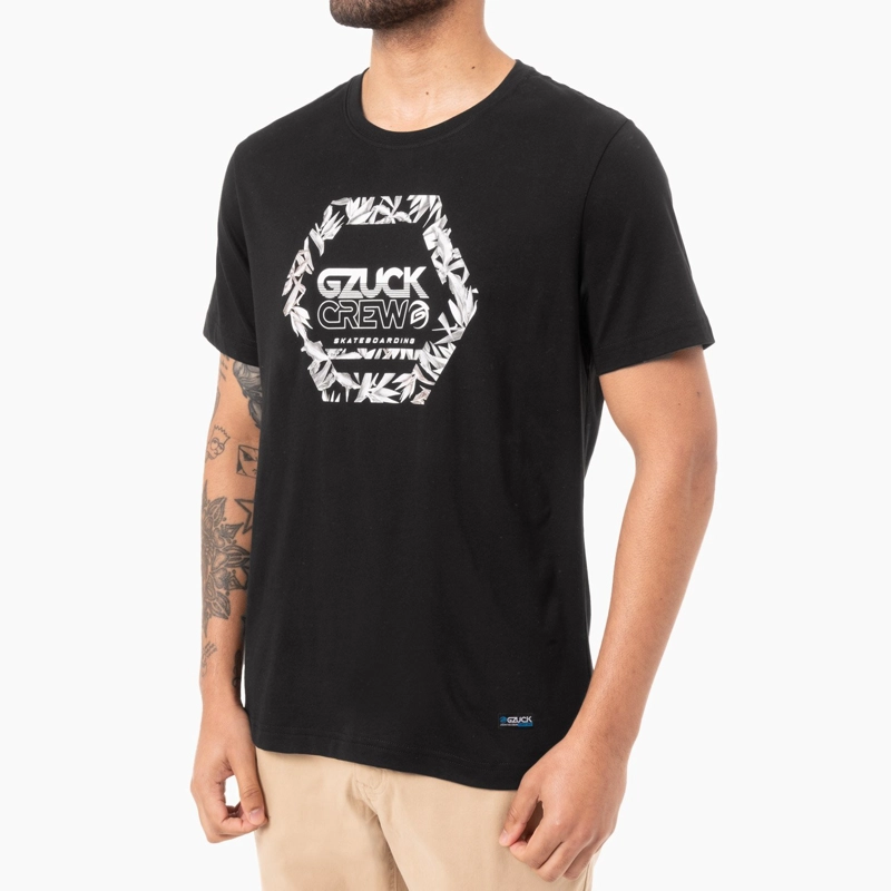 POLO MANGA CORTA ALGODÓN HOMBRE GZUCK NEGRO MEXAQ - 2