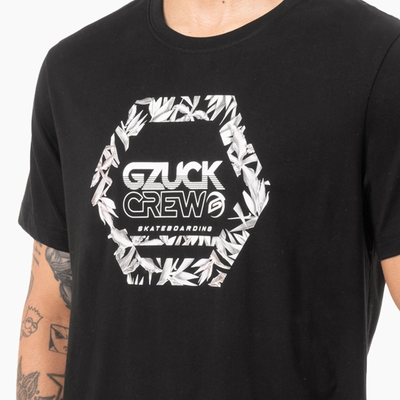 POLO MANGA CORTA ALGODÓN HOMBRE GZUCK NEGRO MEXAQ - 4