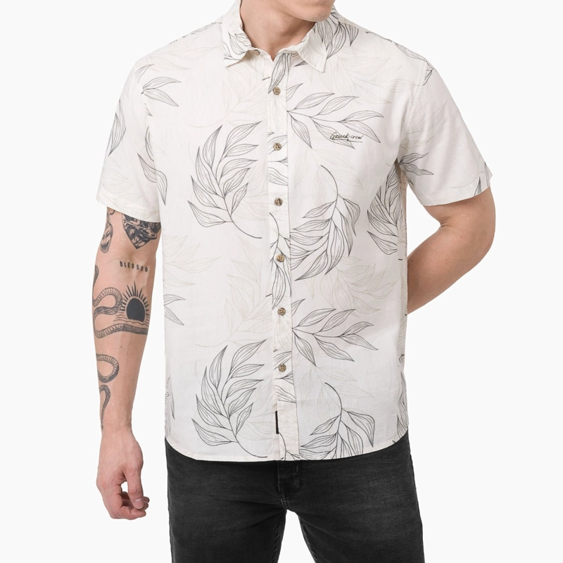 CAMISA MANGA CORTA HOMBRE GZUCK IVORY LHOUX - 1