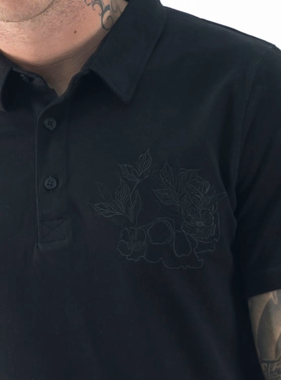 POLO MANGA CORTA ALGODÓN HOMBRE BLACKOUT SKULL H24-25  - 3