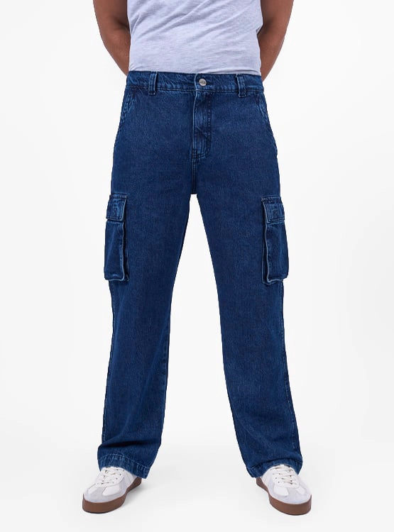 JEANS LARGO ALGODÓN WIDELEG HOMBRE BRONCO A-ROB - 1