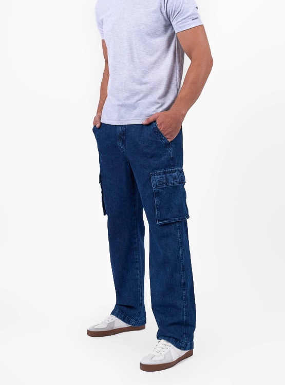 JEANS LARGO ALGODÓN WIDELEG HOMBRE BRONCO A-ROB - 2