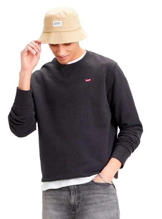 POLERA ALGODÓN HOMBRE LEVI'S NEGRO NEW ORIGINAL CREW - 1