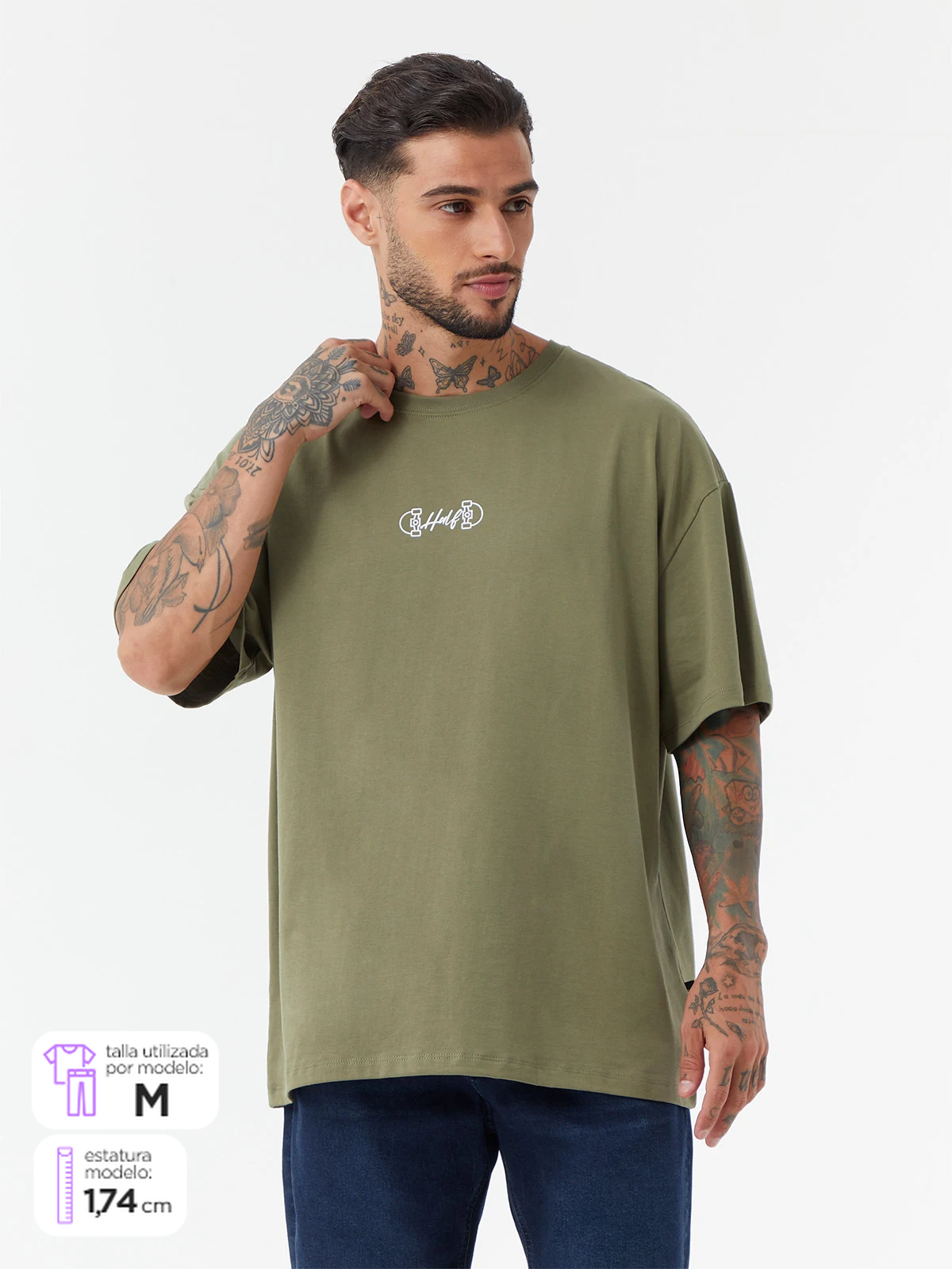 POLO HOMBRE HALF VERDE DESTROY - 1