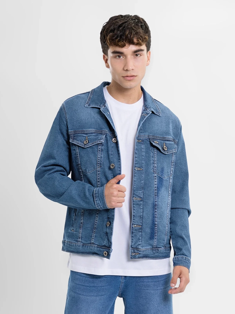 CASACA ALGODÓN HOMBRE KANSAS CELESTE K20501A BÁSICA - 1