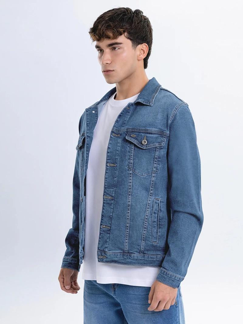 CASACA ALGODÓN HOMBRE KANSAS CELESTE K20501A BÁSICA - 3