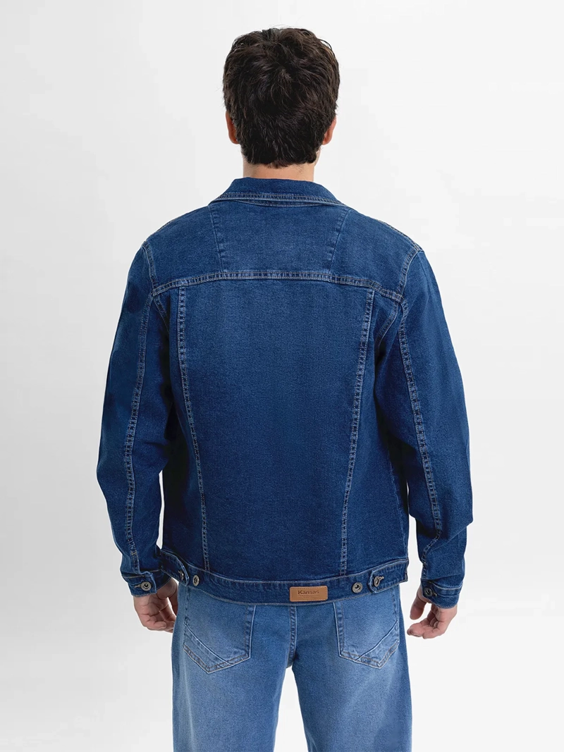 CASACA ALGODÓN HOMBRE KANSAS AZUL BÁSICA - 2