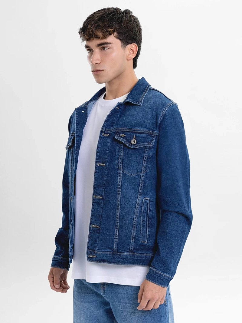 CASACA ALGODÓN HOMBRE KANSAS AZUL BÁSICA - 3