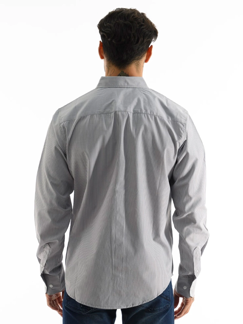 CAMISA MANGA LARGA ALGODÓN HOMBRE BLACKOUT PLATA SPIDER H25 - 2
