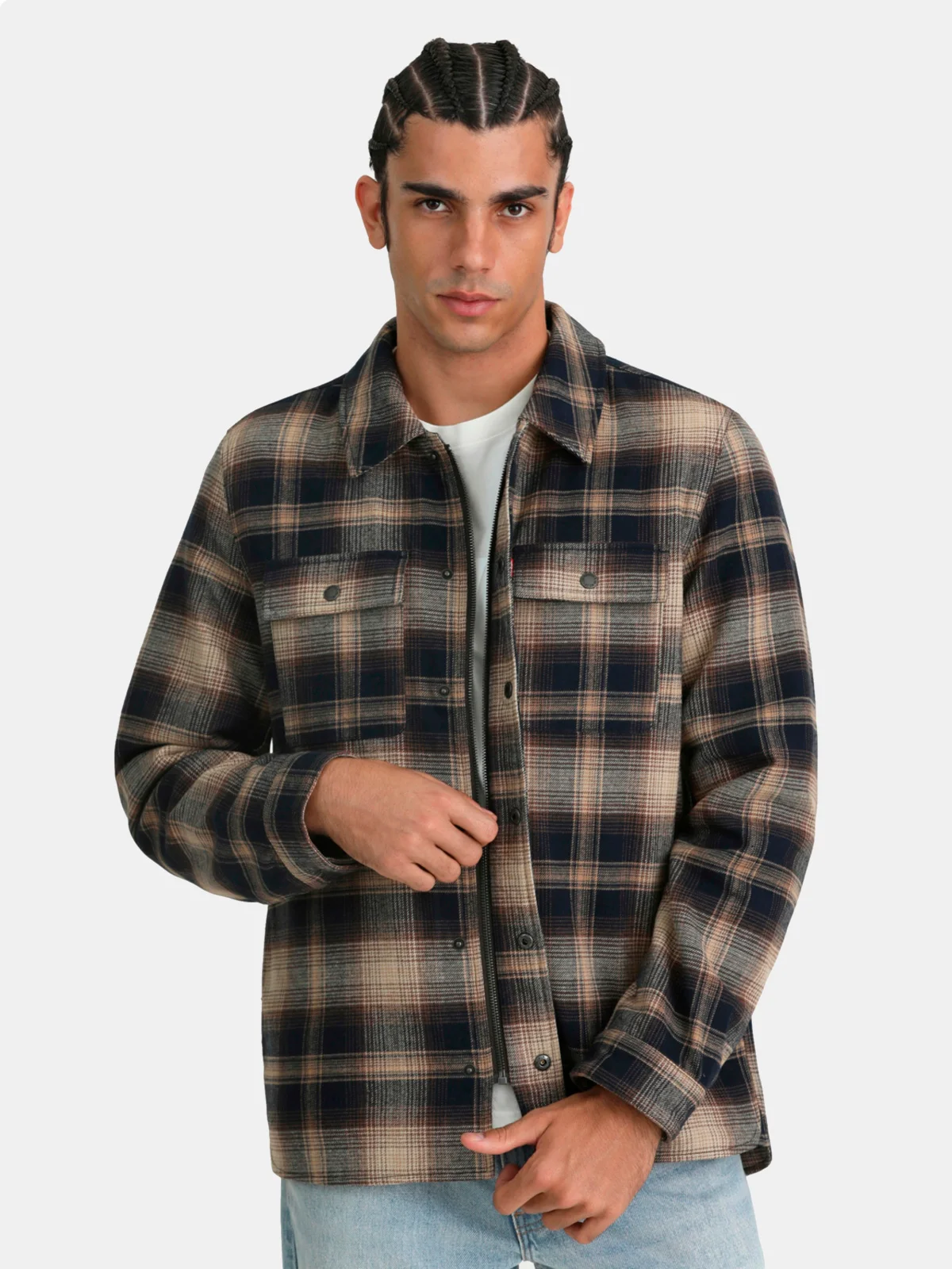 CASACA ALGODÓN HOMBRE LEVI'S MARRÓN SHACKET LAY DOWN COLLAR SHIRT JKT W/ QUILTED LINING - 1