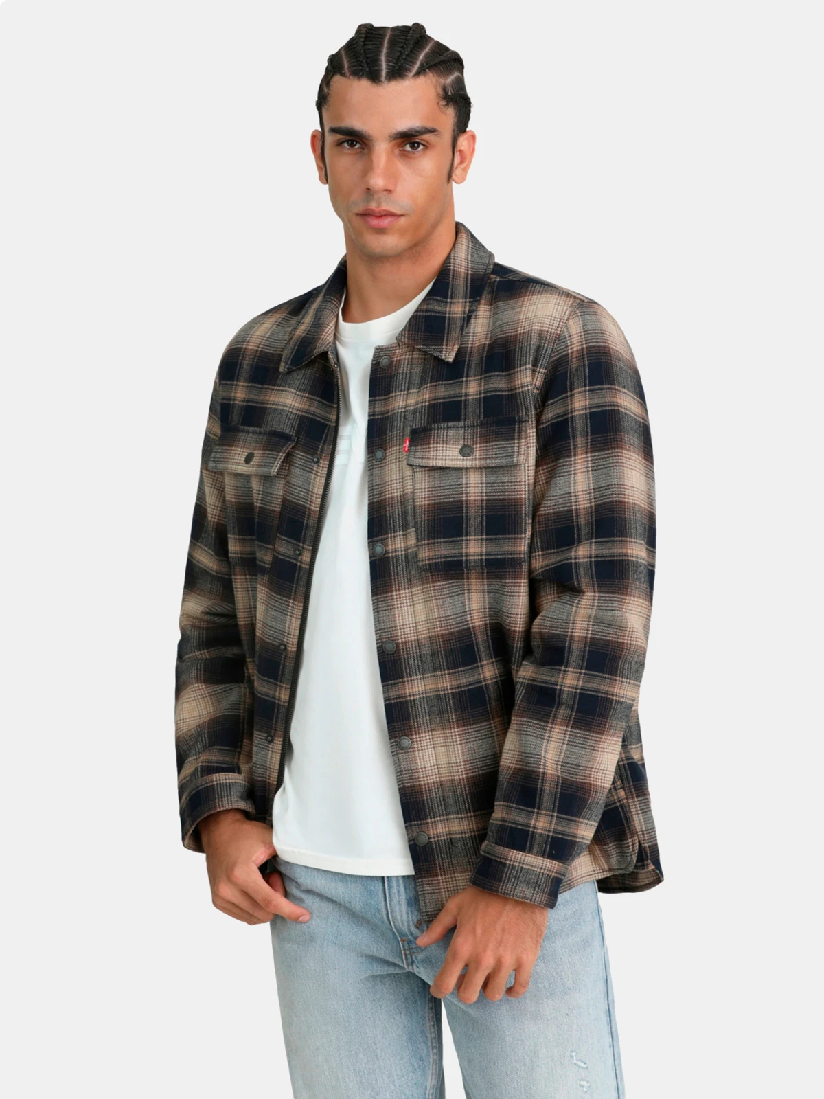 CASACA ALGODÓN HOMBRE LEVI'S MARRÓN SHACKET LAY DOWN COLLAR SHIRT JKT W/ QUILTED LINING - 3
