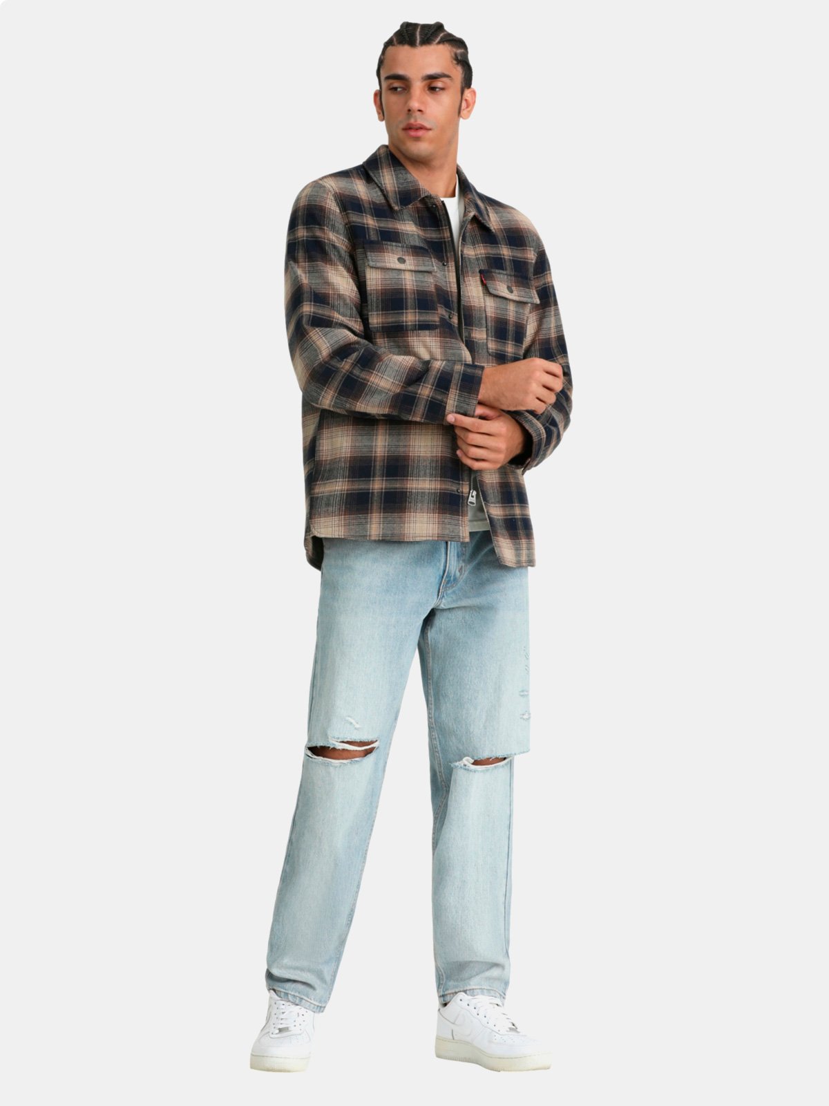 CASACA ALGODÓN HOMBRE LEVI'S MARRÓN SHACKET LAY DOWN COLLAR SHIRT JKT W/ QUILTED LINING - 4