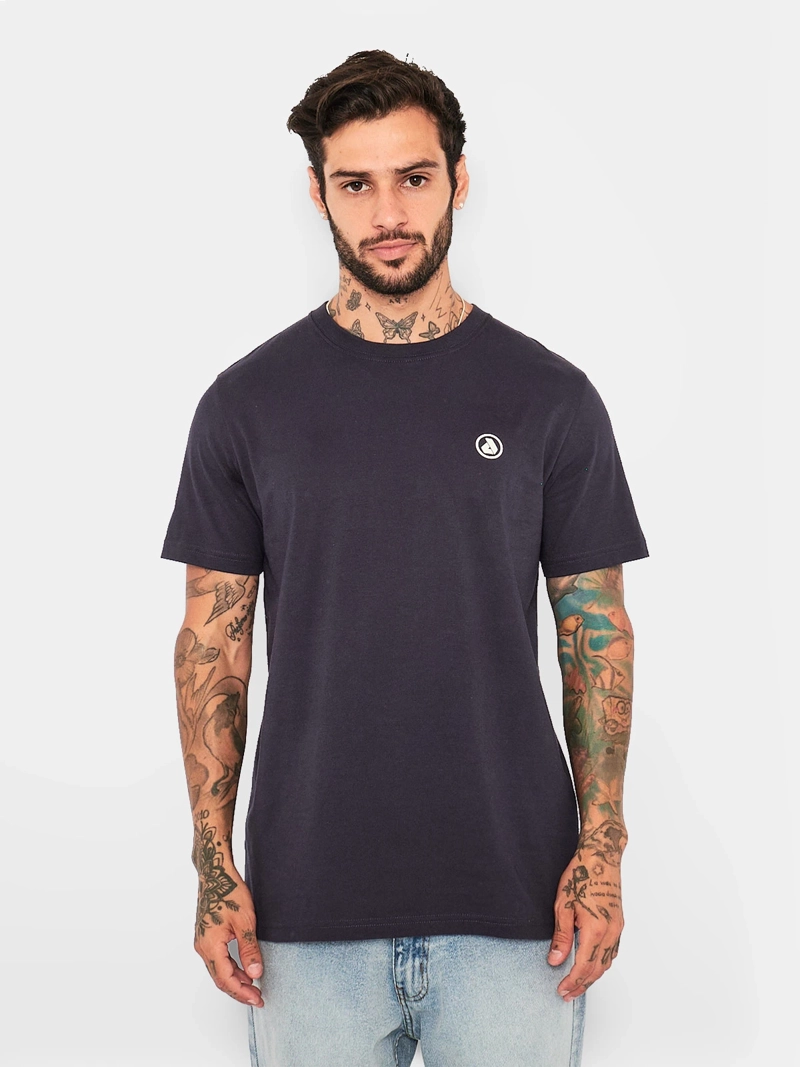 POLO MANGA CORTA ALGODÓN HOMBRE DUNKELVOLK NEGRO 3D LOGO - 1