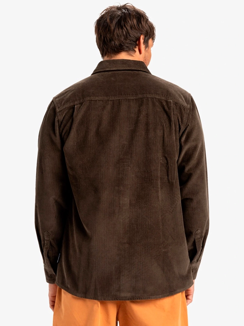 CAMISA MANGA LARGA ALGODÓN HOMBRE QUIKSILVER MARRÓN VENTURE - 2
