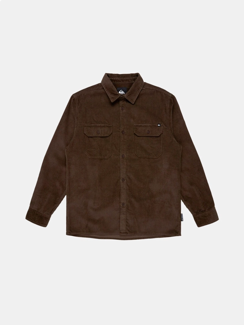 CAMISA MANGA LARGA ALGODÓN HOMBRE QUIKSILVER MARRÓN VENTURE - 5