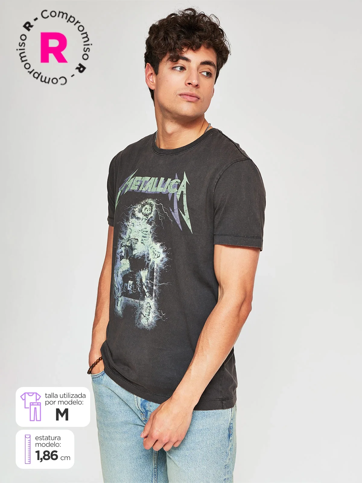 POLO MANGA CORTA HOMBRE BARBADOS ROCK METALLICA - 1