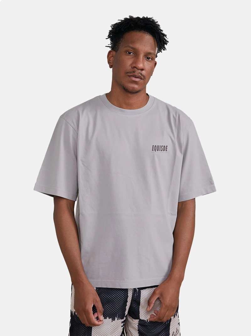POLO MANGA CORTA ALGODÓN HOMBRE EQUISDE GRIS ASIAN FOOD TEE - 1