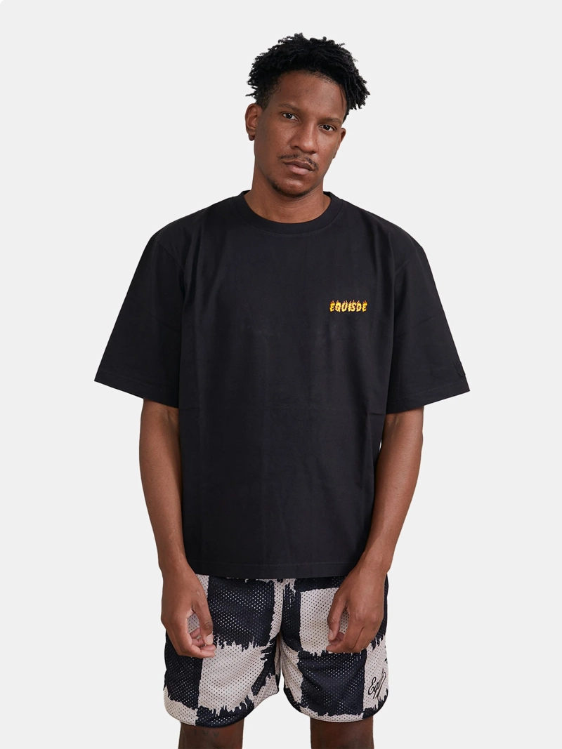 POLO MANGA CORTA ALGODÓN HOMBRE EQUISDE NEGRO DRAGON TEE - 1