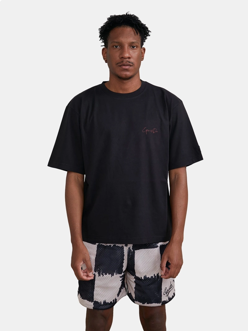 POLO MANGA CORTA ALGODÓN HOMBRE EQUISDE NEGRO DEVIL TEE - 1