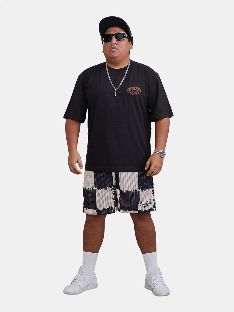 POLO MANGA CORTA ALGODÓN HOMBRE EQUISDE NEGRO HVY TEE - 1