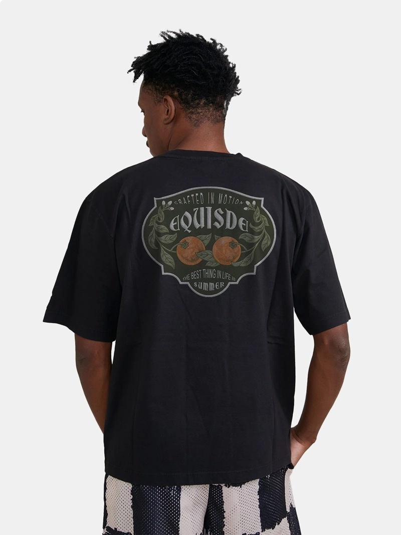 POLO MANGA CORTA ALGODÓN HOMBRE EQUISDE NEGRO ORANGE TEE - 2