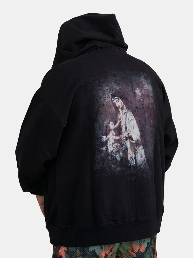 POLERA ALGODÓN HOMBRE EQUISDE NEGRO ZIP HOODIE SAINTR - 2