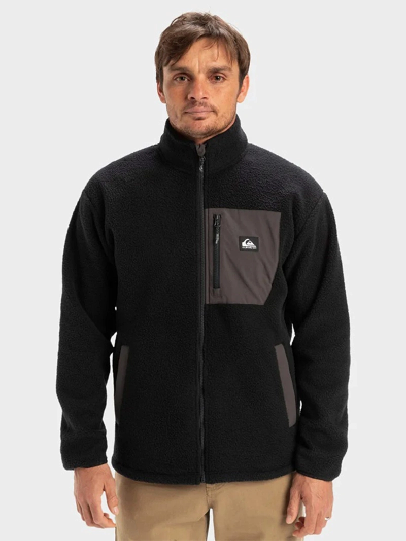 POLERA HOMBRE QUIKSILVER NEGRO CLEAN COAST FZ - 1