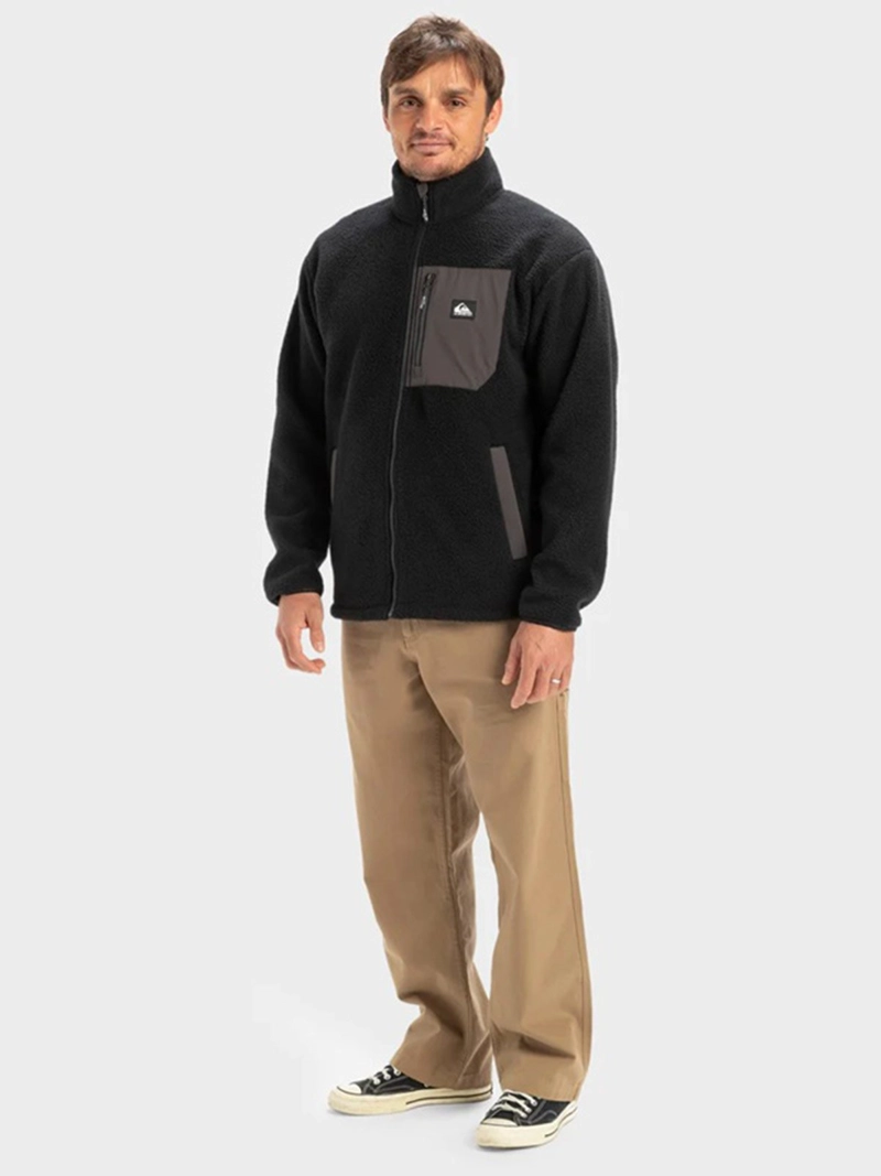 POLERA HOMBRE QUIKSILVER NEGRO CLEAN COAST FZ - 4