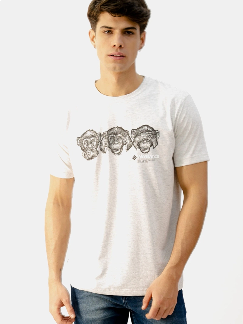 POLO MANGA CORTA ALGODÓN HOMBRE WOALLANCE MELANGE CLASICO 021 H25 - 1