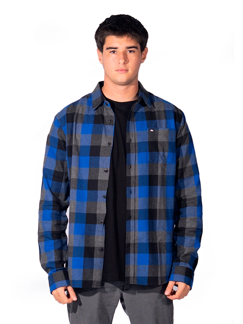 CAMISA MANGA LARGA ALGODÓN HOMBRE QUIKSILVER AZUL ESSENTIAL FLANNEL - 1