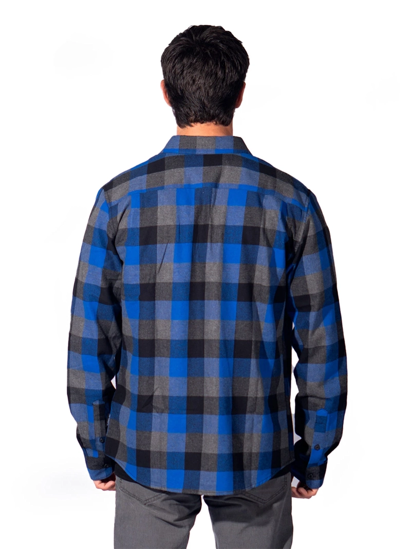 CAMISA MANGA LARGA ALGODÓN HOMBRE QUIKSILVER AZUL ESSENTIAL FLANNEL - 2