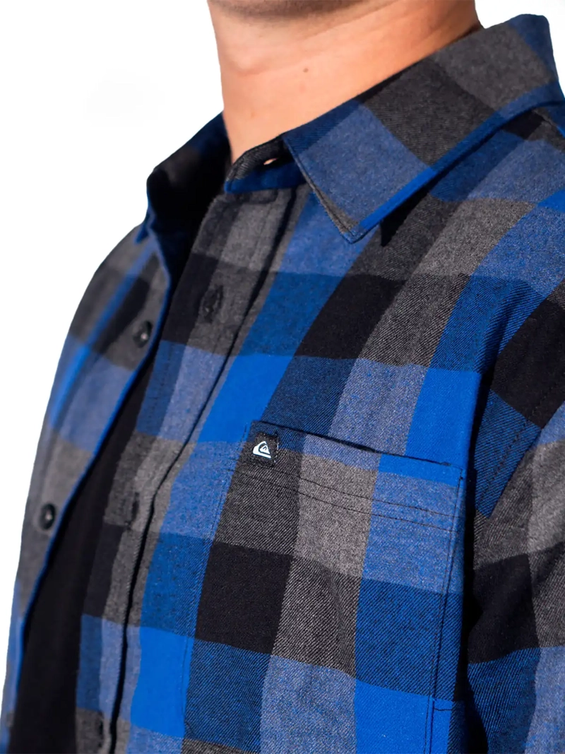 CAMISA MANGA LARGA ALGODÓN HOMBRE QUIKSILVER AZUL ESSENTIAL FLANNEL - 3