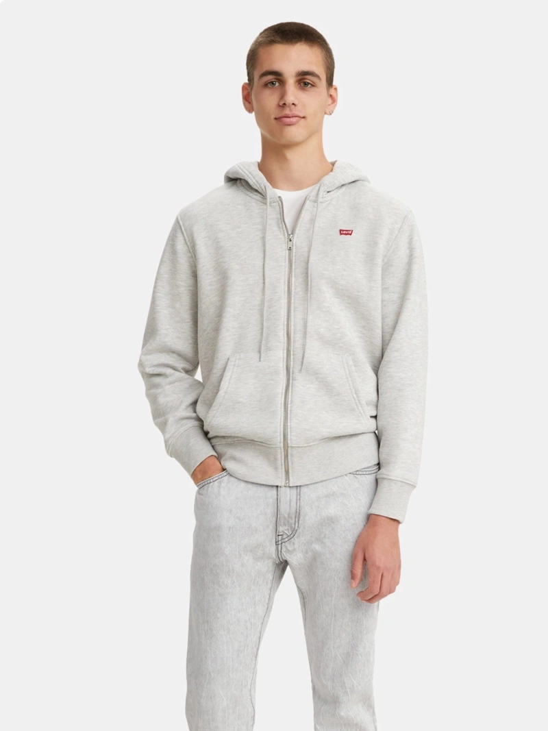 POLERA MANGA LARGA HOMBRE LEVI'S GRIS CORE NG ZIP UP - 1