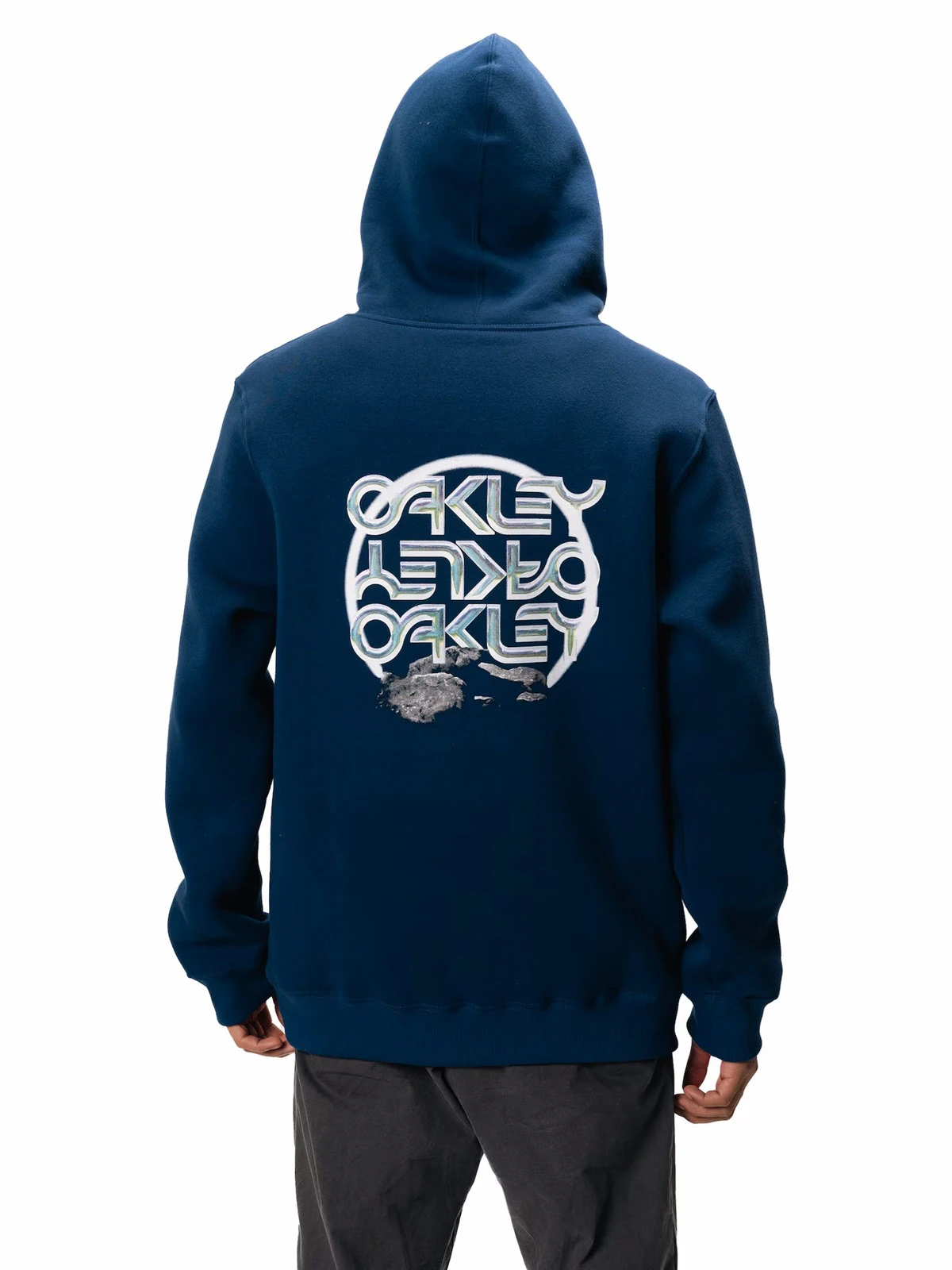 POLERA HOMBRE OAKLEY AZUL B1B CHROMED HOODIE - 2