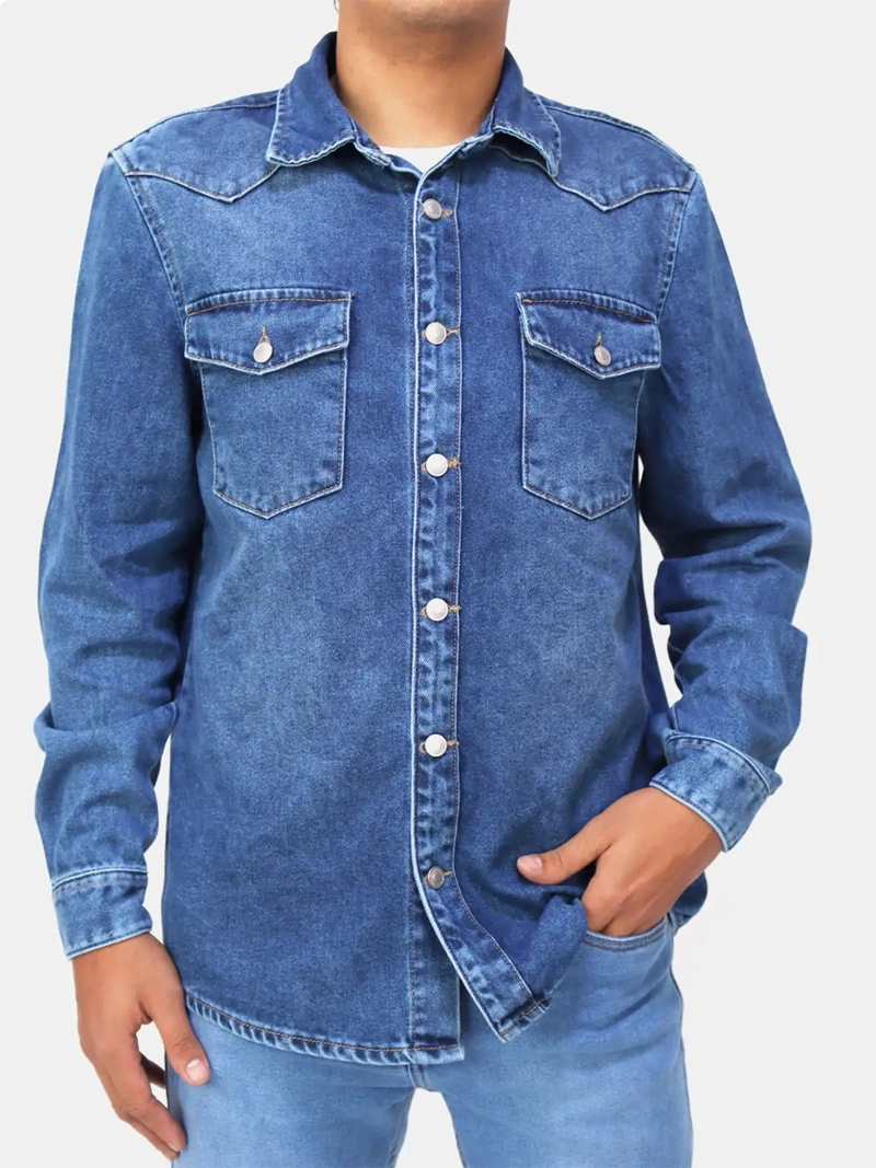 SOBRE CAMISA ALGODÓN HOMBRE KAYRA MAN DENIM - 1