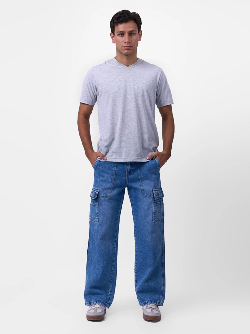 JEANS ALGODÓN WIDE LEG HOMBRE BRONCO BRUNAM - 5