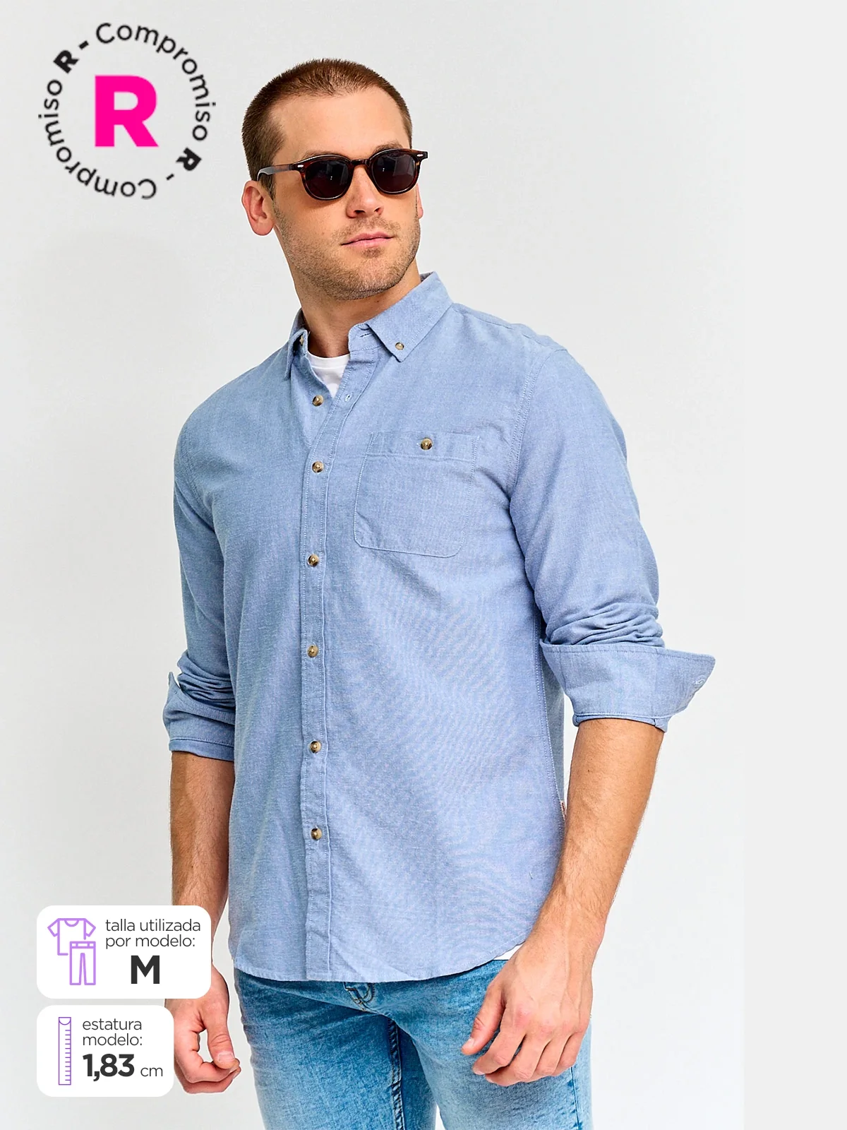 CAMISA MANGA LARGA HOMBRE ROBERT LEWIS - 1