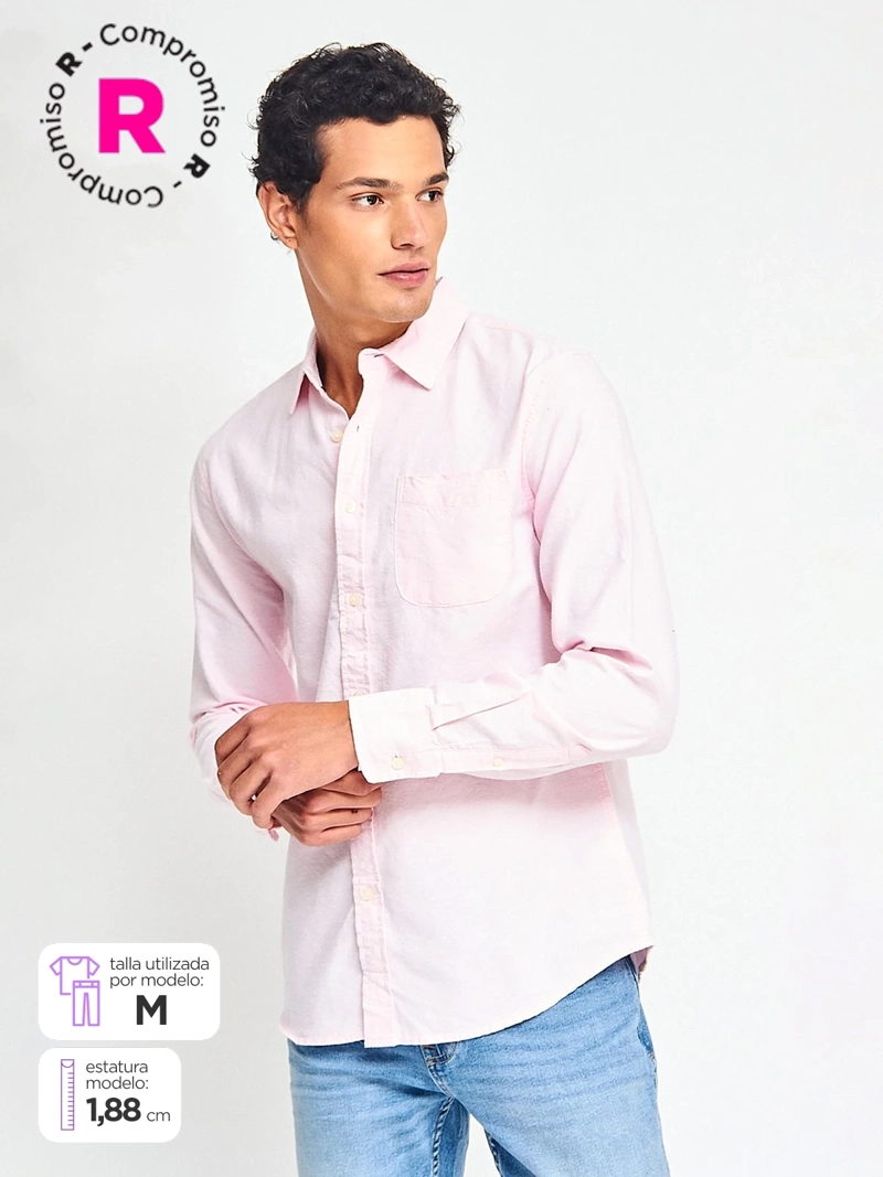 CAMISA MANGA LARGA HOMBRE AERO OXFORD - 1