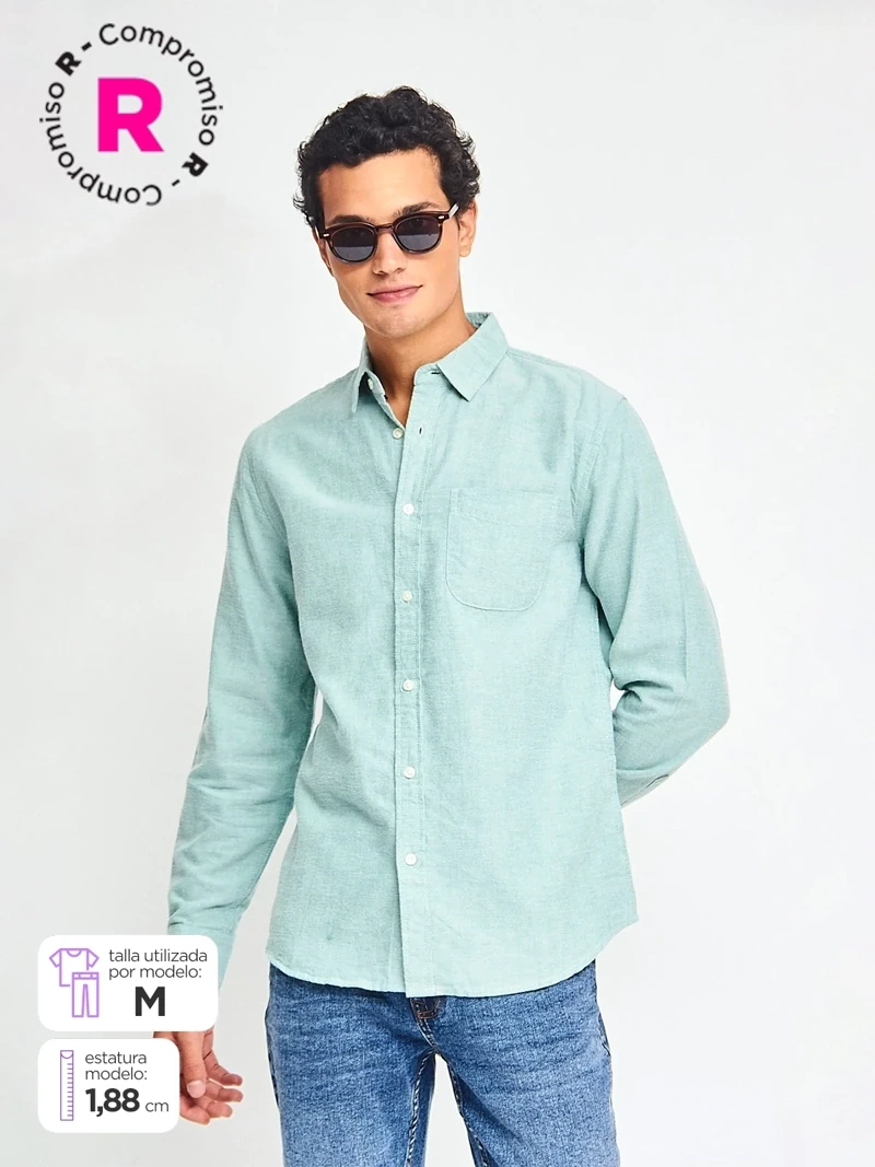 CAMISA MANGA LARGA HOMBRE AERO OXFORD - 1
