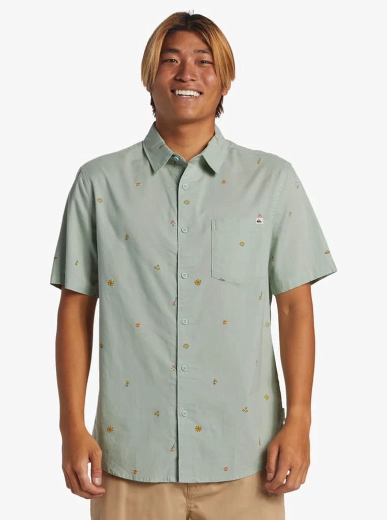 CAMISA MANGA CORTA ALGODÓN HOMBRE QUIKSILVER HUESO APERO CLASSIC SS 2.0 - 1