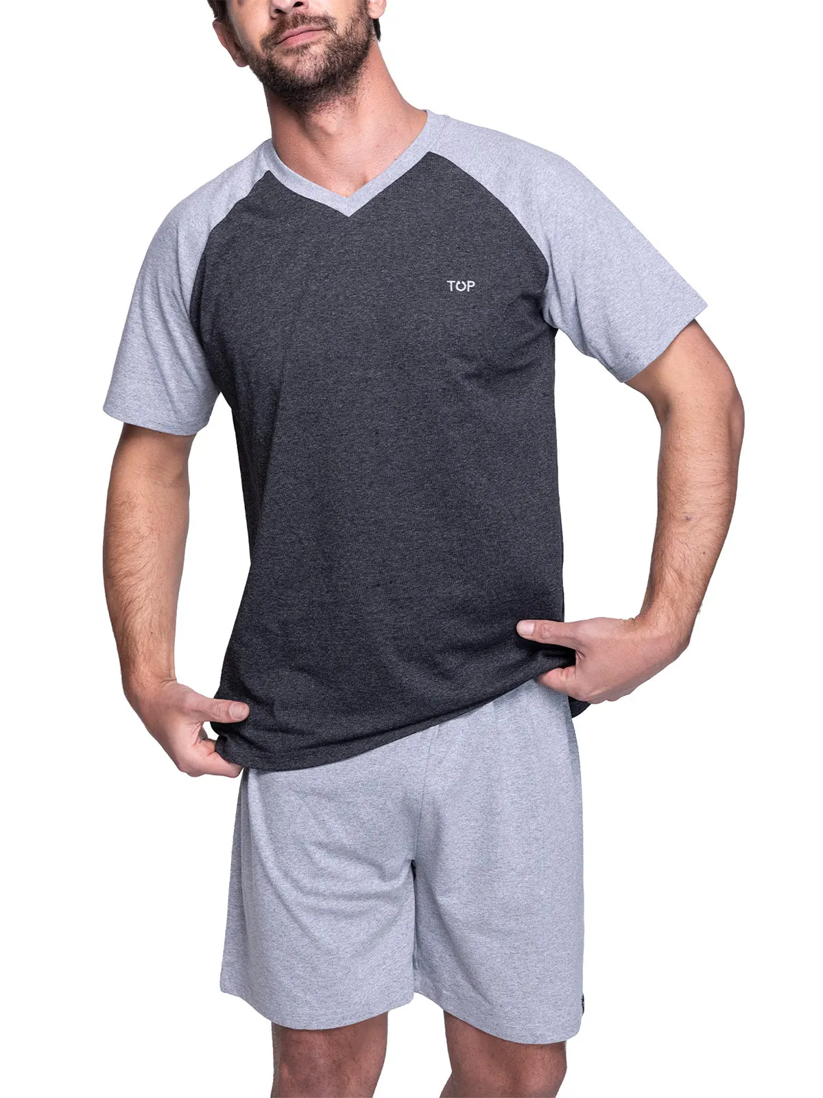 PIJAMA HOMBRE TOP BÁSICO VERANO ALGODÓN - 1