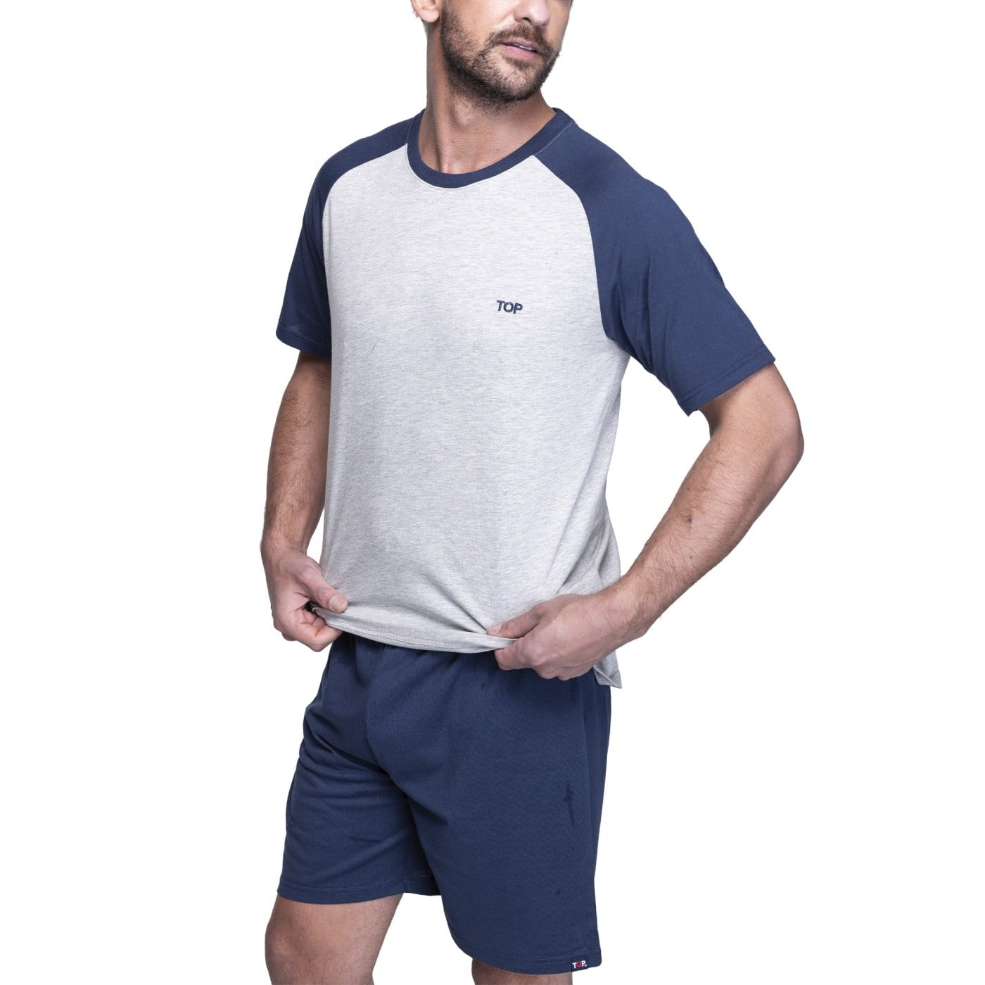 PIJAMA HOMBRE TOP BÁSICO VERANO ALGODÓN - 1