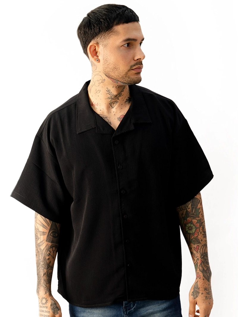 CAMISA MANGA CORTA ALGDÓN BLACKOUT FLETCHER H25-26 - 1