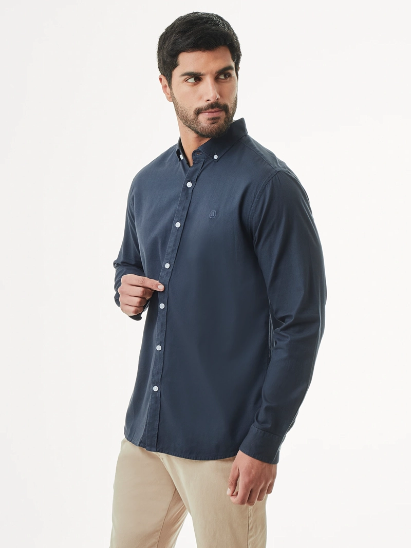 CAMISA MANGA LARGA HOMBRE DUNKELVOLK 100% ALGODON PIMA - 3